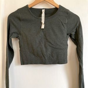 Lululemon ebb to street long sleeve crop